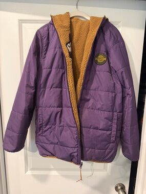 Men’s Purple Sherpa-Lined Puffer Jacket